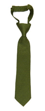 BRUDGUM Olive green børneslips lille forbundet