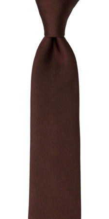 SOLID Brown børneslips medium