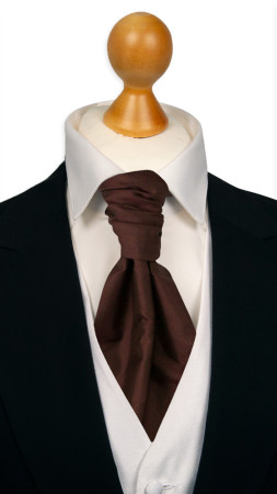 SOLID Brown bunden kravat