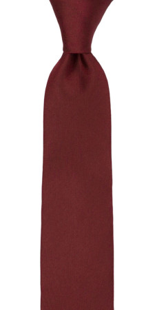 SOLID Burgundy børneslips medium
