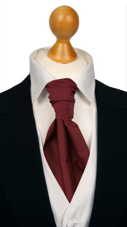 SOLID Burgundy bunden kravat