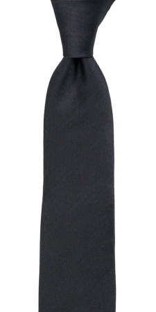 SOLID Charcoal børneslips medium