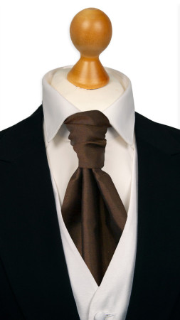 SOLID Dark brown bunden kravat