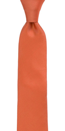 SOLID Dark peach børneslips medium