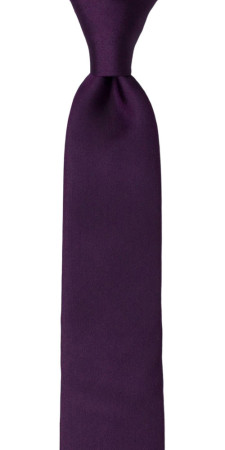 SOLID Dark purple børneslips medium