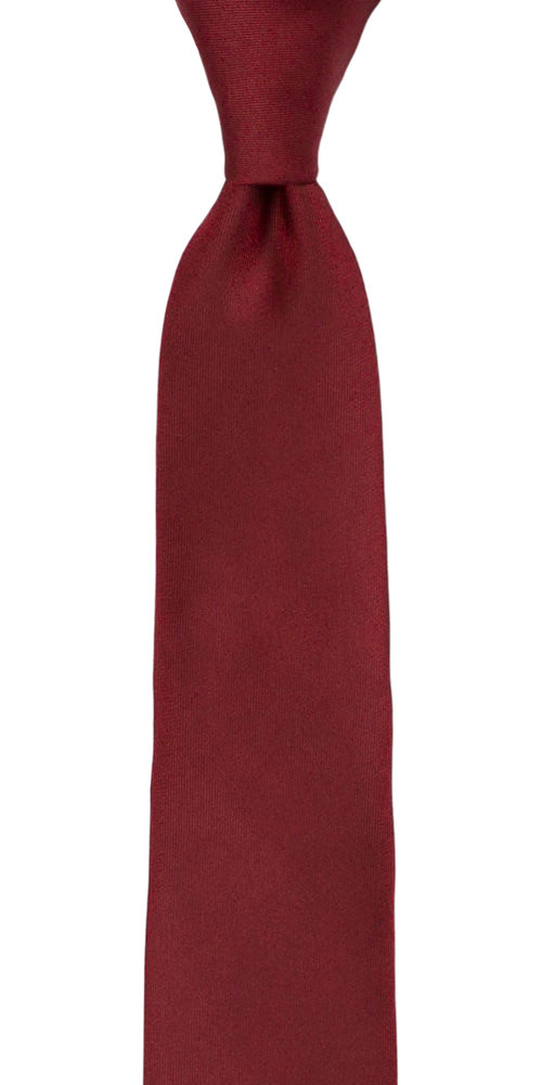SOLID Dark red børneslips medium
