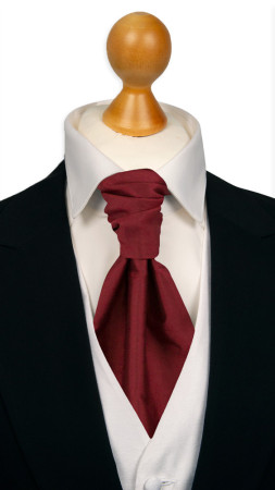 SOLID Dark red bunden kravat