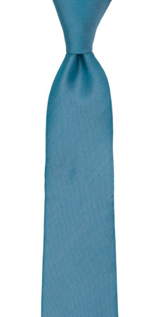 SOLID Dark turquoise børneslips medium