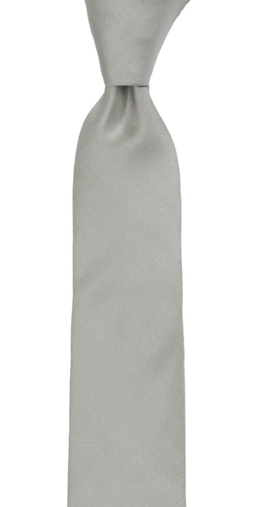 SOLID Light grey børneslips medium