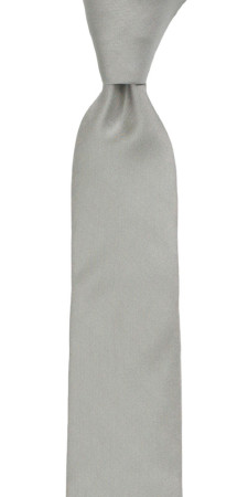SOLID Light grey børneslips medium