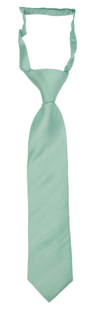 SOLID Light turquoise børneslips lille forbundet