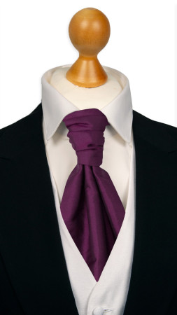 SOLID Magenta bunden kravat