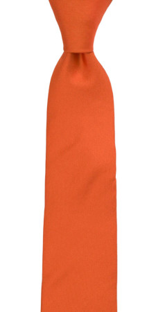 SOLID Orange børneslips medium