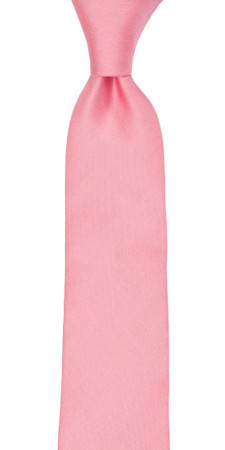 SOLID Pink børneslips medium