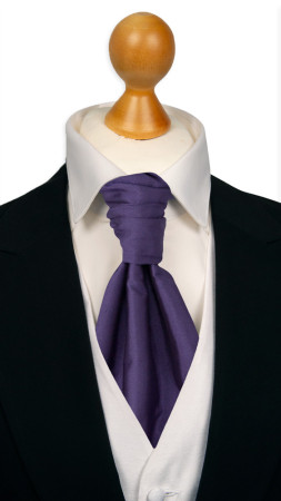 SOLID Purple bunden kravat