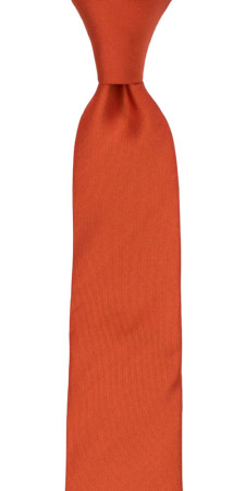 SOLID Rusty Orange børneslips medium