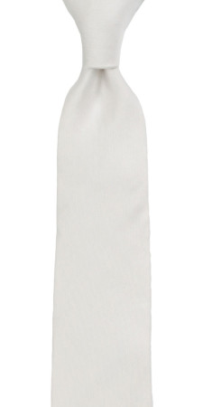 SOLID White børneslips medium