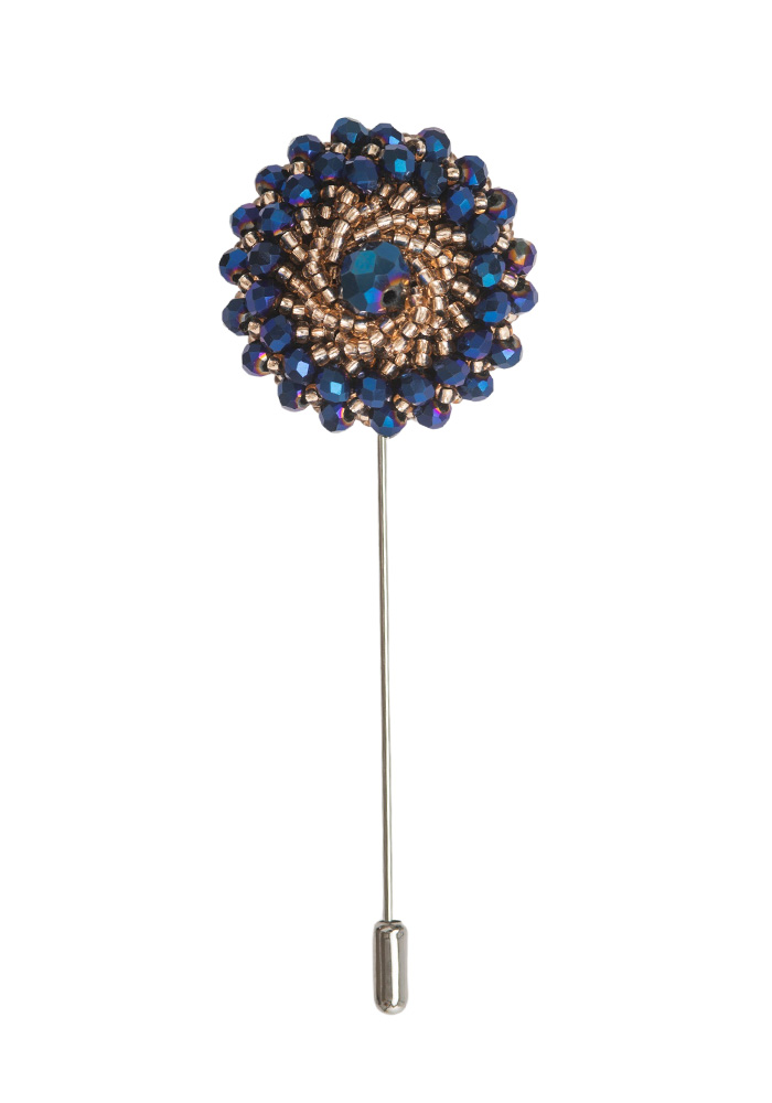 JEWELLERY BLUE GOLD reversnål