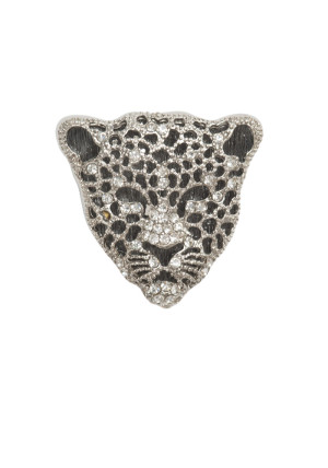 LEOPARD SILVER reversnål