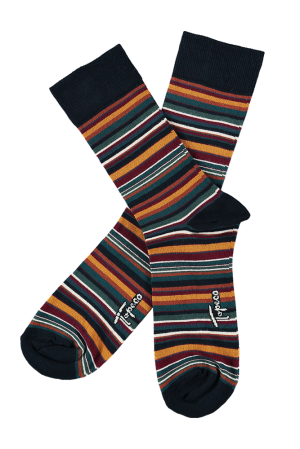 MULTISTRIPE NAVY BLUE sokker