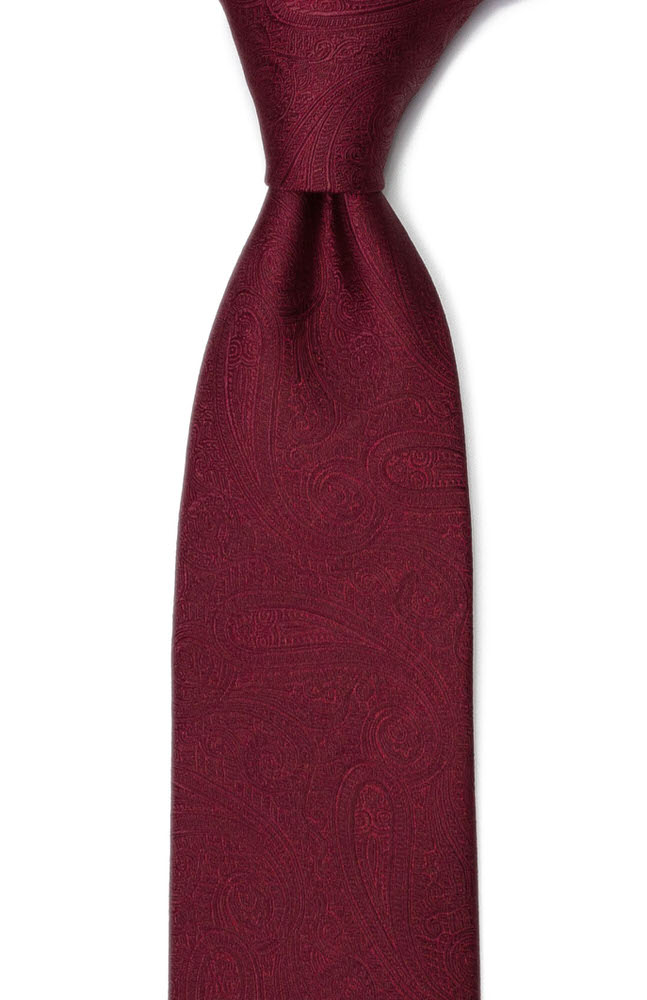 ORNATE Dark red klassiskt slips
