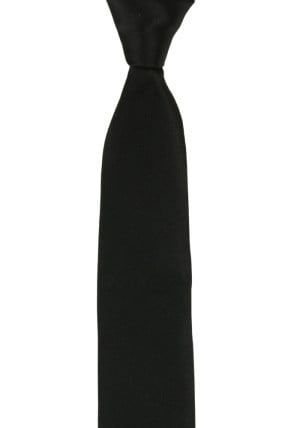 SATIN BLACK børneslips medium