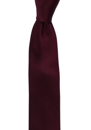SATIN BURGUNDY børneslips medium