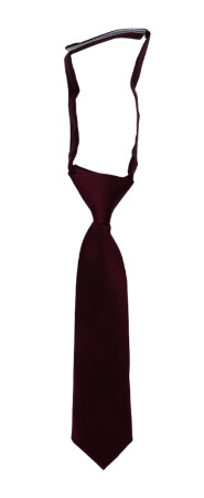 SATIN BURGUNDY børneslips lille forbundet