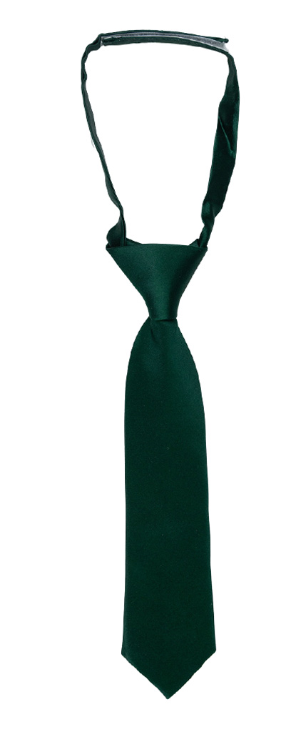 SATIN FOREST GREEN børneslips lille forbundet
