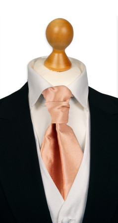 Satin Peach Pink bunden kravat