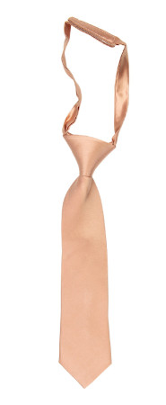 Satin Peach Pink børneslips lille forbundet