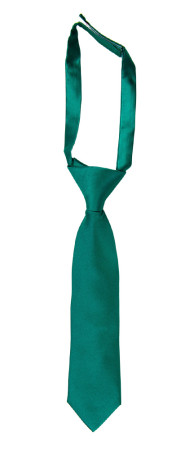 SATIN PERSIAN GREEN børneslips lille forbundet