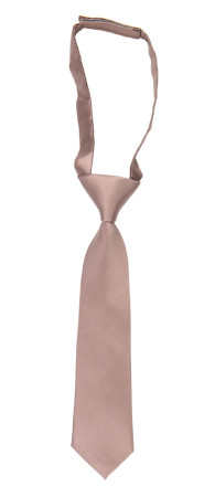 Satin Rose Taupe børneslips lille forbundet