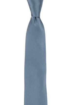 SATIN SLATE BLUE børneslips medium