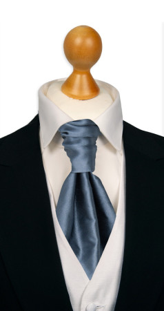 SATIN SLATE BLUE bunden kravat