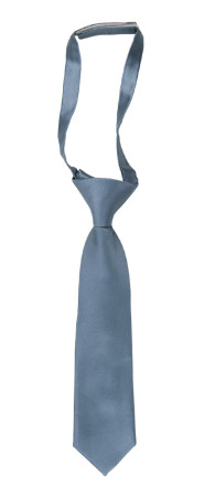 SATIN SLATE BLUE børneslips lille forbundet