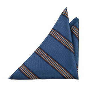 SERIOUSSTRIPES SLATE BLUE lommeklud