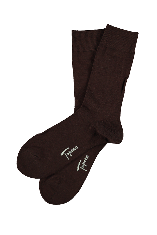 SOLID BAMBOO DARK BROWN sokker