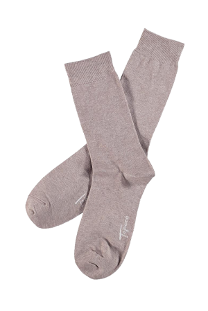 SOLID COTTON SAND MELANGE sokker
