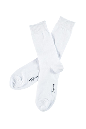 SOLID COTTON WHITE sokker
