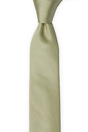 SOLID Sage green børneslips medium