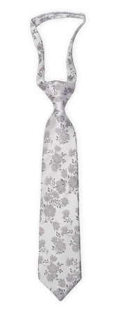 TOSSBLOSSOM Silver grey børneslips lille forbundet