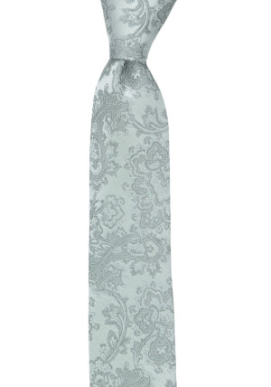WEDDED SILVER børneslips medium